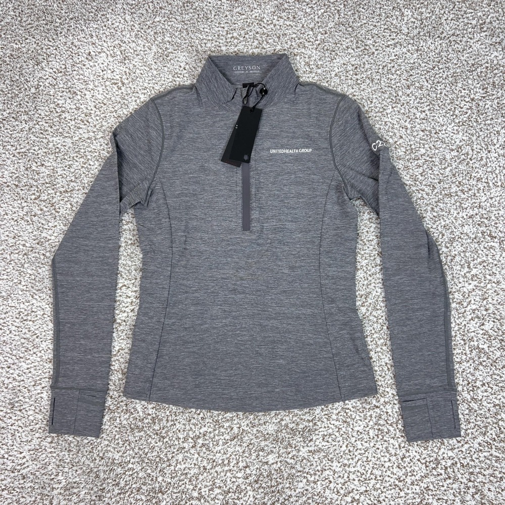 Greyson Pullover Womens Medium Gray Maltby Large 1/4 Zip Long Sleeve Golf Top‎